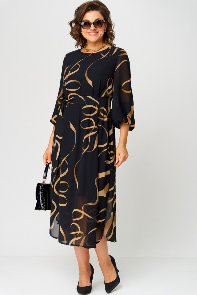 Платье EVA GRANT 7281 черный_принт - фото 10