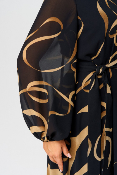 Платье EVA GRANT 7281 черный_принт - фото 9