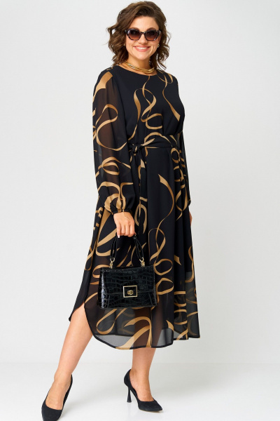 Платье EVA GRANT 7281 черный_принт - фото 8