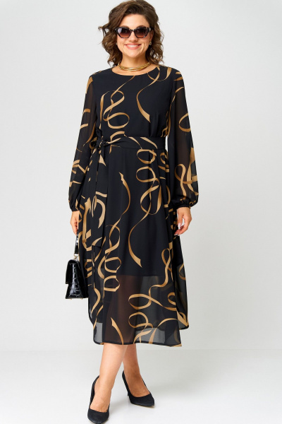 Платье EVA GRANT 7281 черный_принт - фото 7