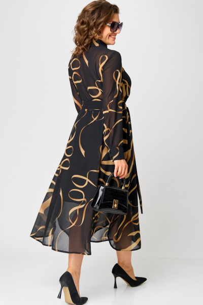 Платье EVA GRANT 7303 черный_принт - фото 12