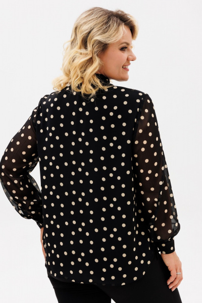Блуза BRELA 2373.2 черный_беж_горох - фото 6