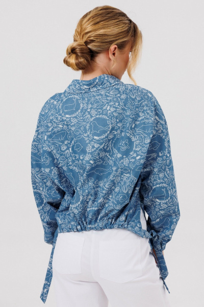 Блуза Faufilure C1631 джинс - фото 2