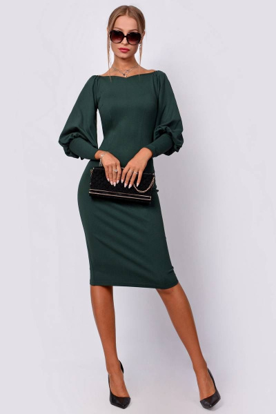 Платье PATRICIA by La Cafe F14839 зеленый - фото 1