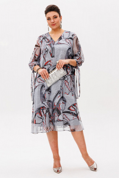 Платье Anelli 1535 красные_бабочки - фото 3