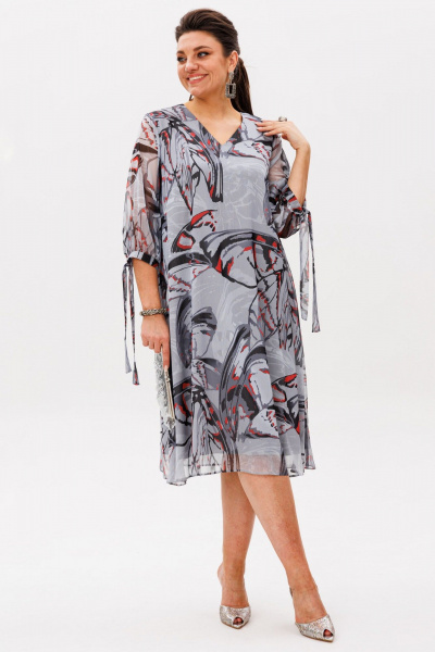 Платье Anelli 1535 красные_бабочки - фото 2