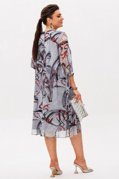 Платье Anelli 1535 красные_бабочки - фото 8