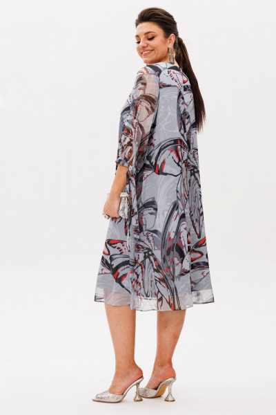 Платье Anelli 1535 красные_бабочки - фото 6