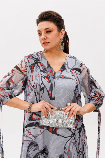 Платье Anelli 1535 красные_бабочки - фото 5