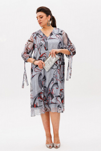 Платье Anelli 1535 красные_бабочки - фото 4