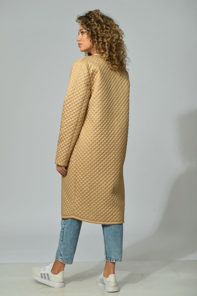 Пальто, шарф Диомант 1637 беж - фото 9