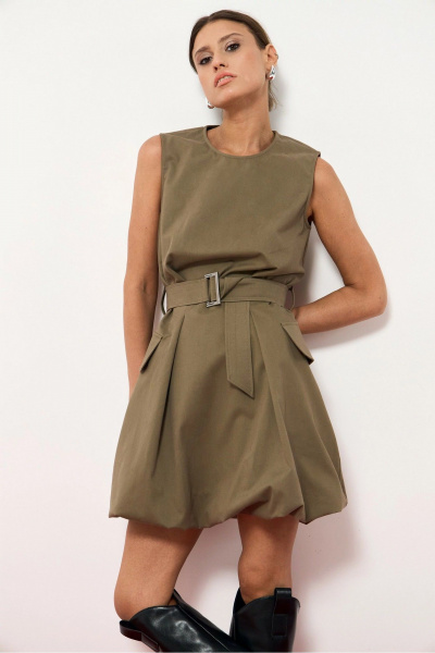 Платье ATTIKA А3380-2 хаки - фото 3