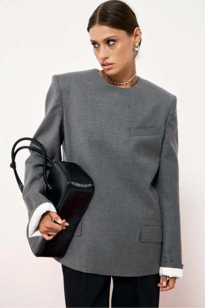 Жакет ATTIKA А3394 серый - фото 3