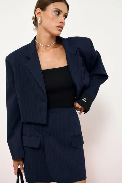 Жакет, юбка ATTIKA А3403-2 синий_в_полоску - фото 4