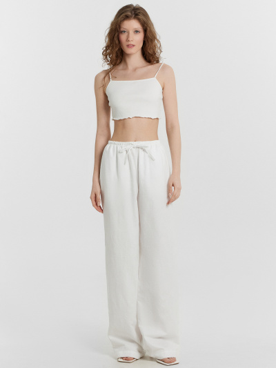 Брюки Mark Formelle 182511/24-33913П-9 цветы_белые_жаккард - фото 1