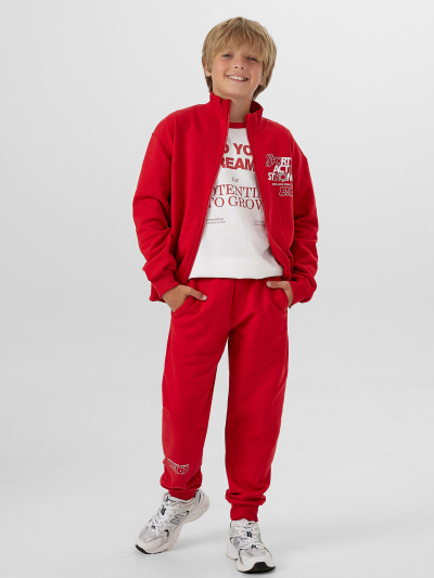 Брюки Mark Formelle 183394/24-34340П-7 алый_печать_2_сл_на_ЛВ_дет_пер - фото 4