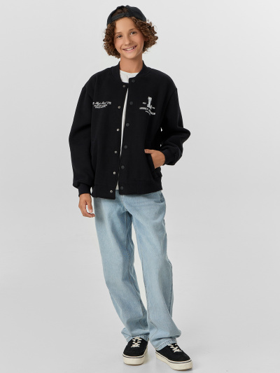 Бомбер Mark Formelle 363349/25-34195П-7П черный_печать_1_сл_на_пол_1сл_на_спинке - фото 1