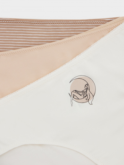 Трусы Mark Formelle 412429-3/25-14.14-40089П-16 молочный_печать_2_сл_1тр_на_дет_пер - фото 2