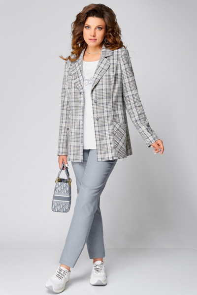 Брюки Fita 20235 серо-голубой - фото 1