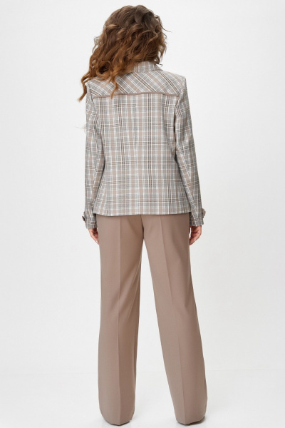 Брюки, жакет Fita 3121 бежево-коричневый - фото 10