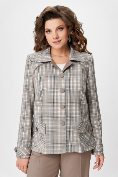 Брюки, жакет Fita 3121 бежево-коричневый - фото 5