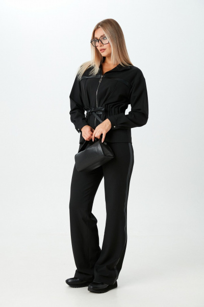 Брюки, рубашка LM М123 черный - фото 2