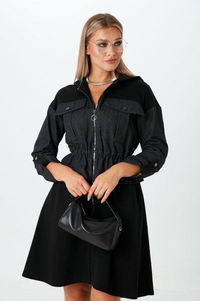 Платье LM М90 черный - фото 14