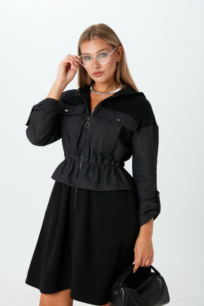 Платье LM М90 черный - фото 13