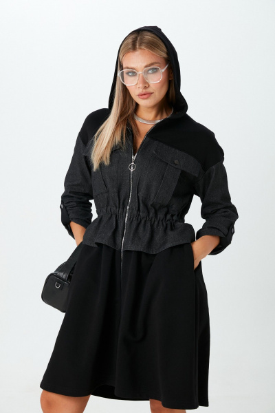 Платье LM М90 черный - фото 10