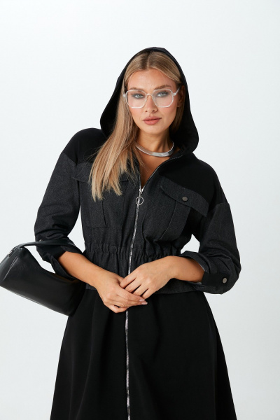 Платье LM М90 черный - фото 9