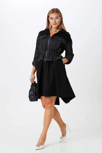 Платье LM М90 черный - фото 5