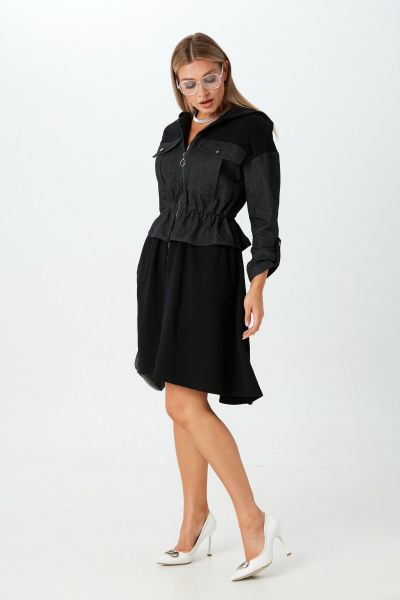 Платье LM М90 черный - фото 4