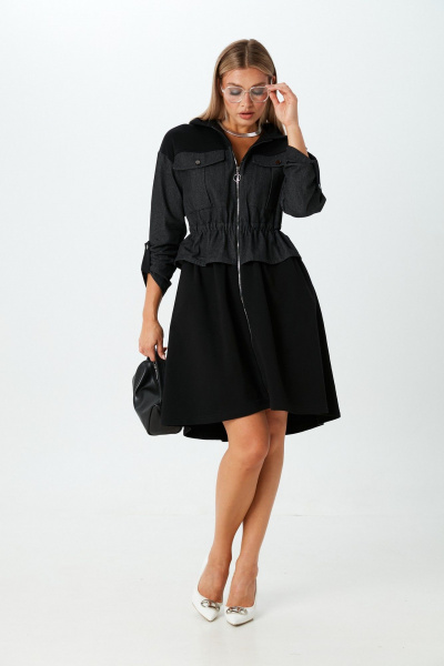 Платье LM М90 черный - фото 3