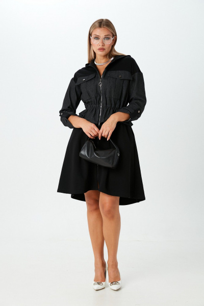 Платье LM М90 черный - фото 2