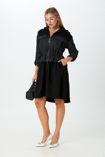 Платье LM М90 черный - фото 1