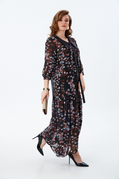 Платье NikVa 800-9 листья_мультиколор - фото 6