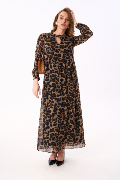Платье NikVa 801-6 шоколадный_леопард - фото 7
