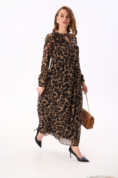 Платье NikVa 801-6 шоколадный_леопард - фото 6