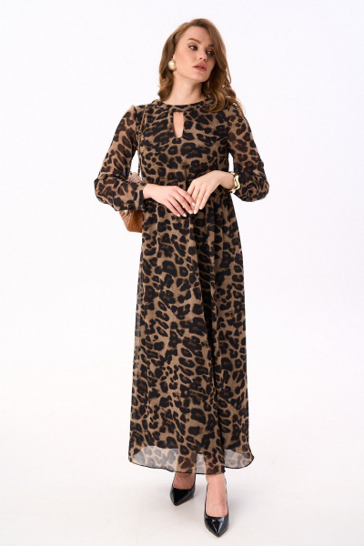 Платье NikVa 801-6 шоколадный_леопард - фото 5