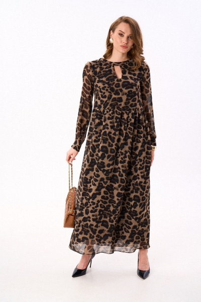 Платье NikVa 801-6 шоколадный_леопард - фото 3