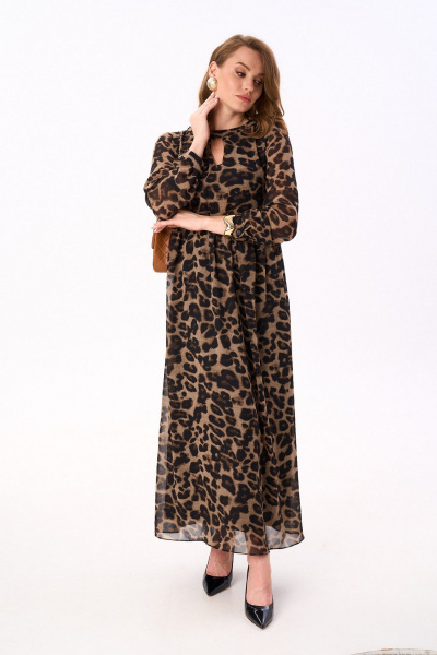 Платье NikVa 801-6 шоколадный_леопард - фото 2