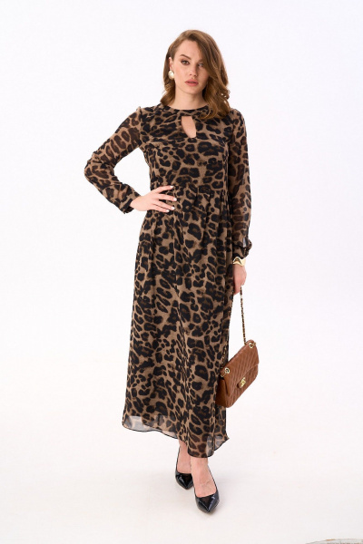 Платье NikVa 801-6 шоколадный_леопард - фото 1