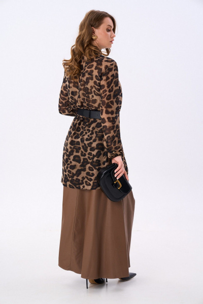 Блуза, юбка NikVa 815-4 шоколад_шоколадный_леопард - фото 8