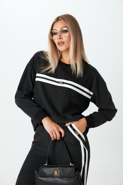 Брюки, джемпер LM М159 черный - фото 7