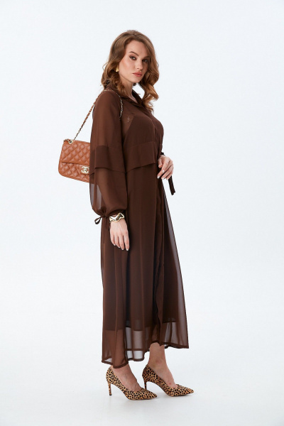 Платье NikVa 944-7 шоколад - фото 7