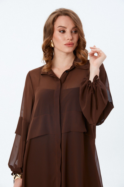 Платье NikVa 944-7 шоколад - фото 6