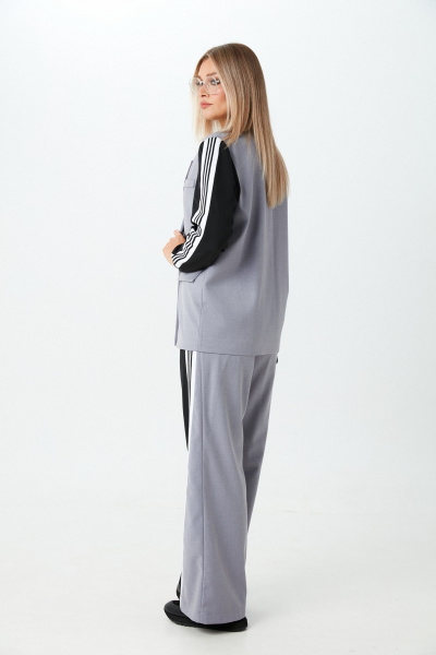 Брюки, жакет LM К1520155 черно-серый - фото 9