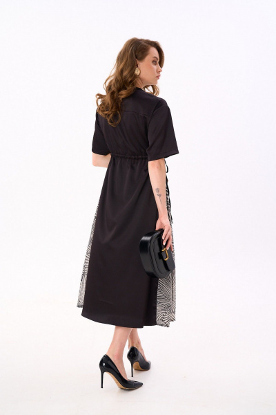 Платье NikVa 991-1 чёрный_ чёрно-белые_ракушки - фото 8
