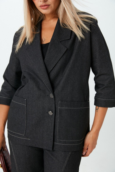 Брюки, жакет LM К139086 черный_джинс - фото 11