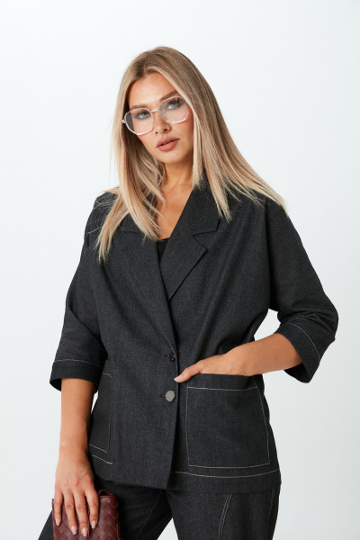 Брюки, жакет LM К139086 черный_джинс - фото 8